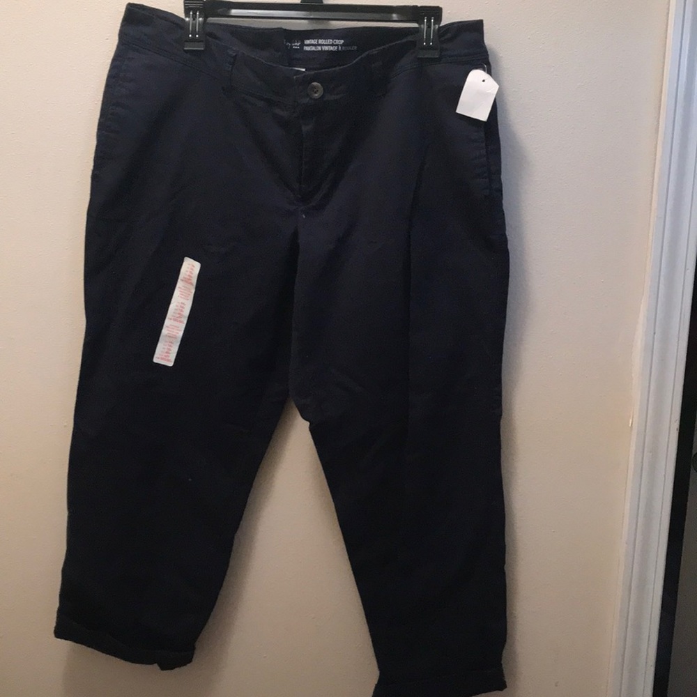 Navy Blue Khakis by Gap rolled khakis